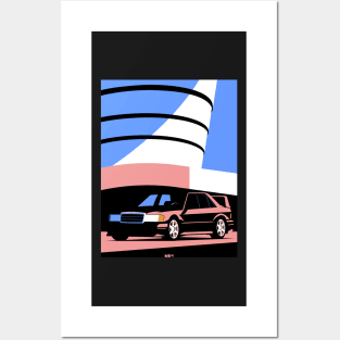 Merc 190E Evo II (Synthwave) Posters and Art